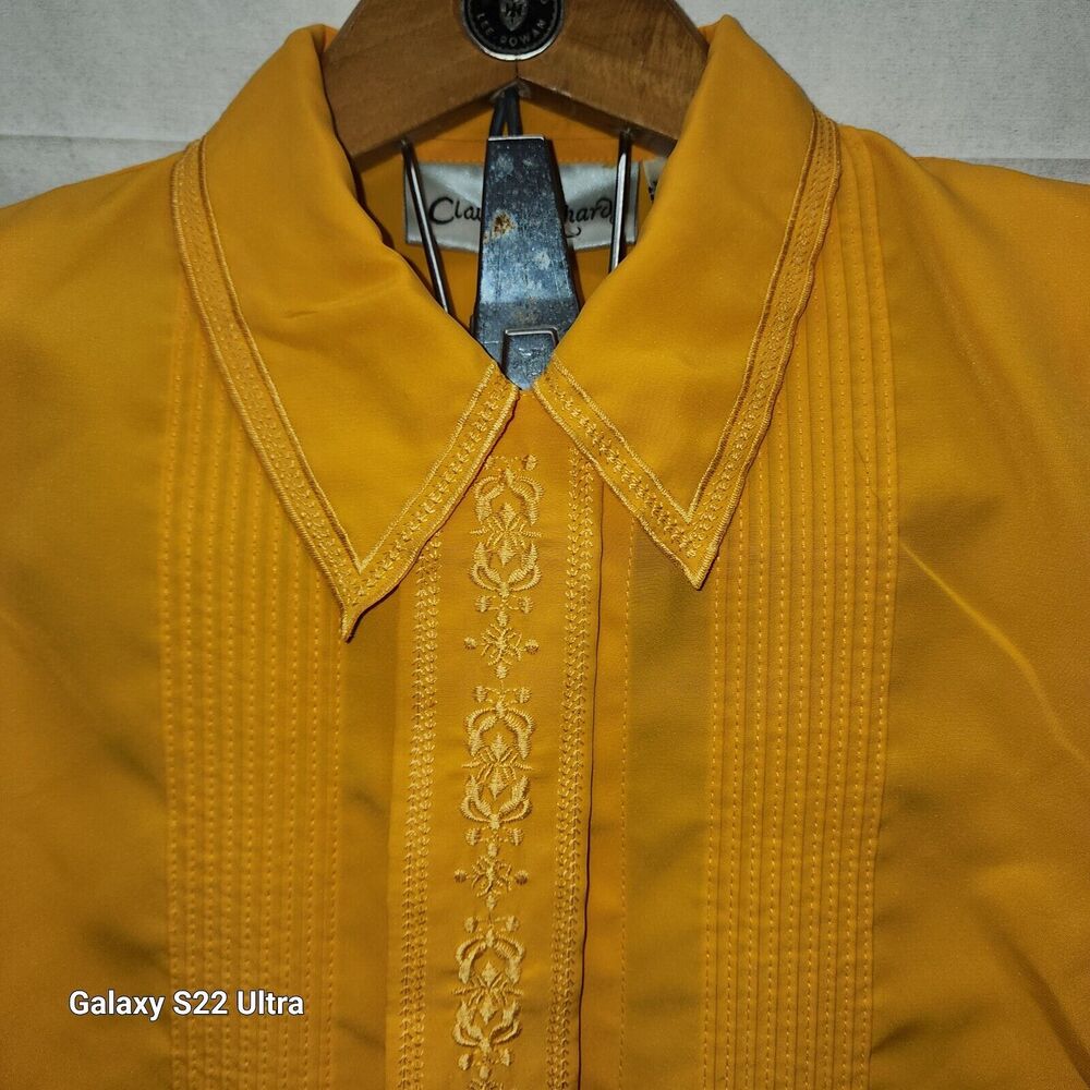 Vintage 90s Claudia Richard Blouse Secretary Academia Coquette Embroidered